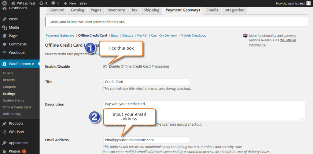 step 1 and 2 offline cc processing
