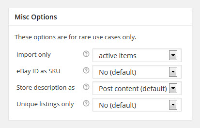import from ebay advanced option - misc