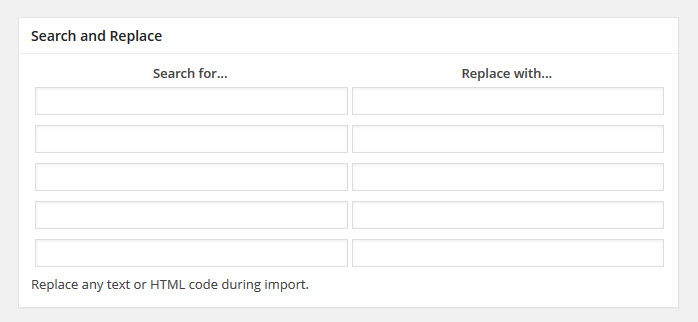 search and replace